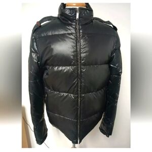 Gucci Black GG Logo Nylon Puffer Reversible Jacket Men's